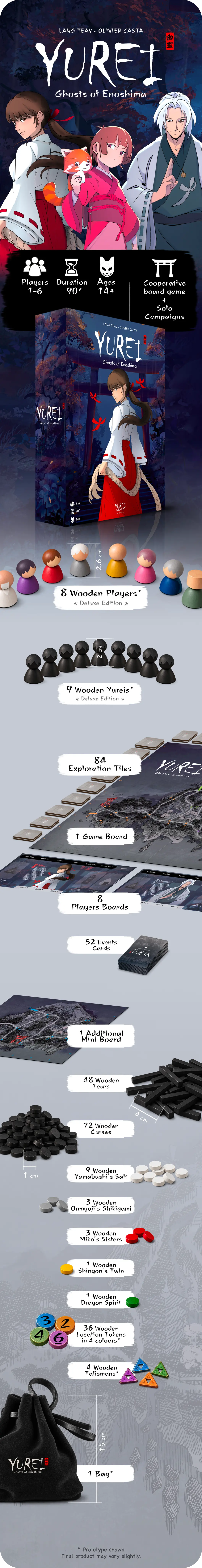 Yurei: Ghost of Enoshima - Cooperative Board game Components