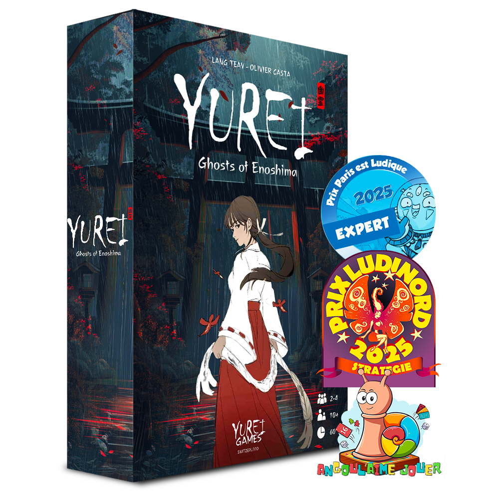 Yurei: Ghosts of Enoshima remporte les concours de prototype de jeux de société Ludinord 2025 Stratégie et Paris est ludique 2025 Expert